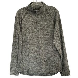 Bonobos Golf Men's 1/4 Zip Pullover Activewear Heather Grey Slim Fit LARGE